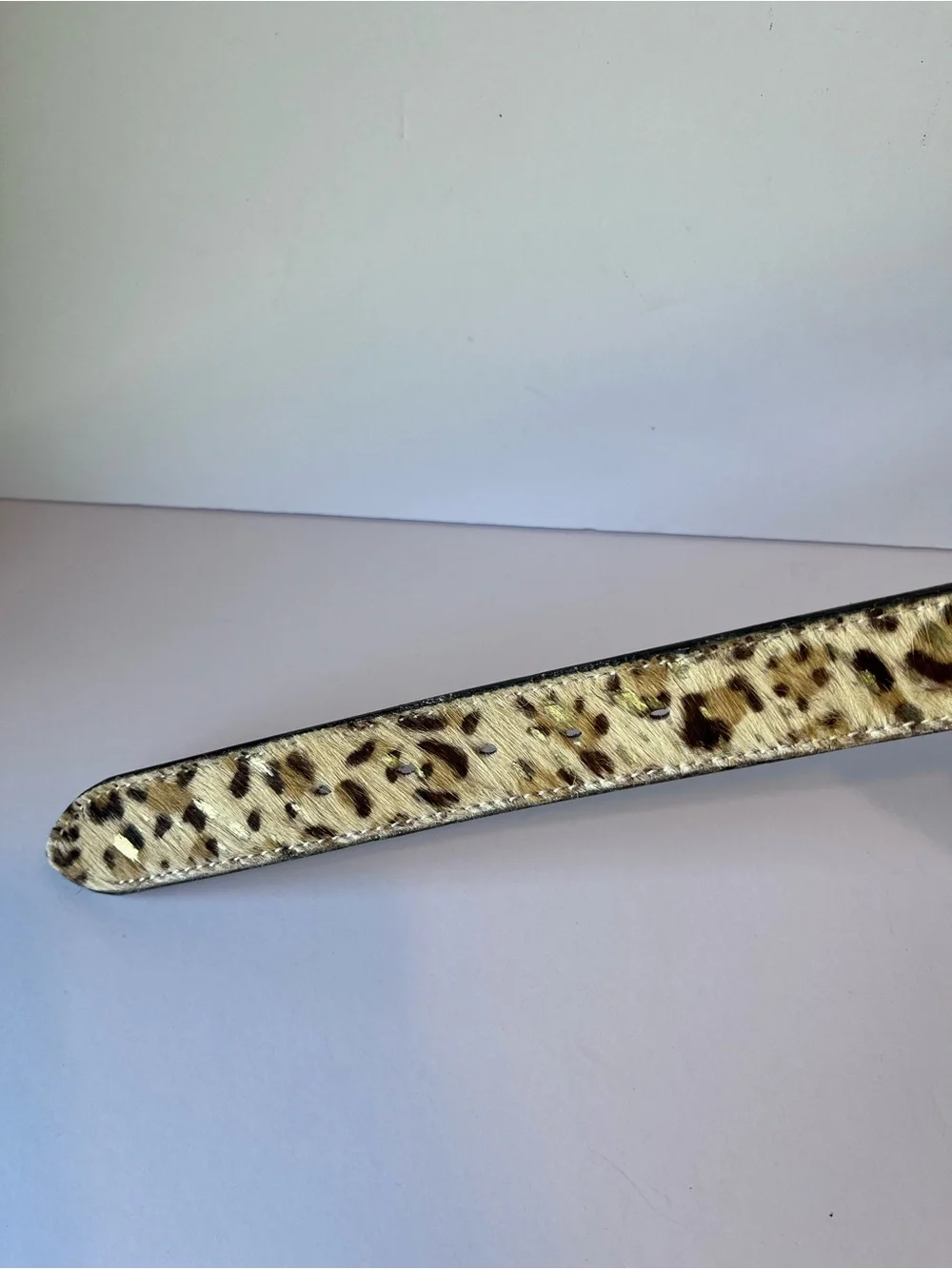 Angel Ranch Calf Hair Western Cheetah Belt - Picture 5 of 9
